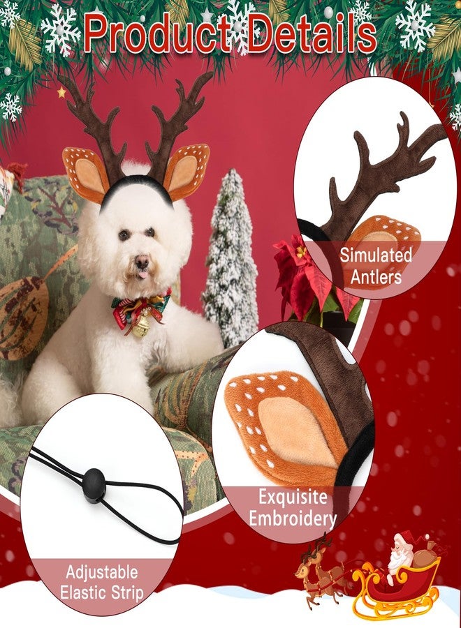 BWOGUE Festive Dog Reindeer Antler Headband, Festive Christmas Holiday Costume Accessory for Pet Dogs, Cute Holiday Pet Outfit Perfect for Christmas Parties Birthday Stocking Stuffers - Image 3