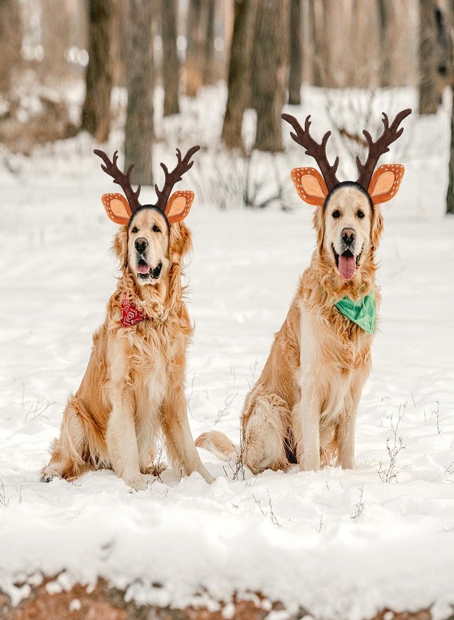 BWOGUE Festive Dog Reindeer Antler Headband, Festive Christmas Holiday Costume Accessory for Pet Dogs, Cute Holiday Pet Outfit Perfect for Christmas Parties Birthday Stocking Stuffers - Image 4