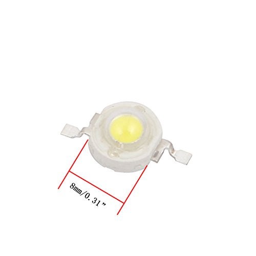 Xiaoyztan 100 Pcs LED Bead Chips DC 3.0-3.2V 280mA 1W Emitting Diodes LED Emitters Tiny LED Lamp Beads (White Light) - Image 2