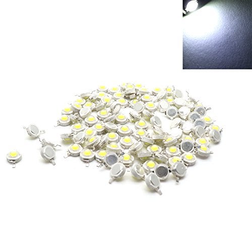 Xiaoyztan 100 Pcs LED Bead Chips DC 3.0-3.2V 280mA 1W Emitting Diodes LED Emitters Tiny LED Lamp Beads (White Light) - Image 4