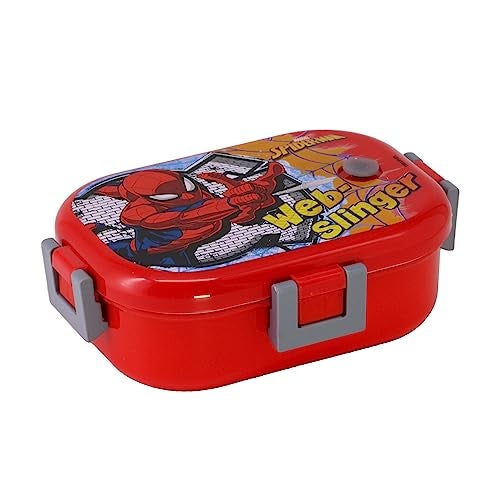 SKi Homeware Delicacy Insulated Stainless Steel Lunch Box For Kids Spiderman (400ML), Leak-Proof & Air-Tight Snack Box, For School | With A 150Ml Steel Inner Container & A Steel Spoon - Image 1