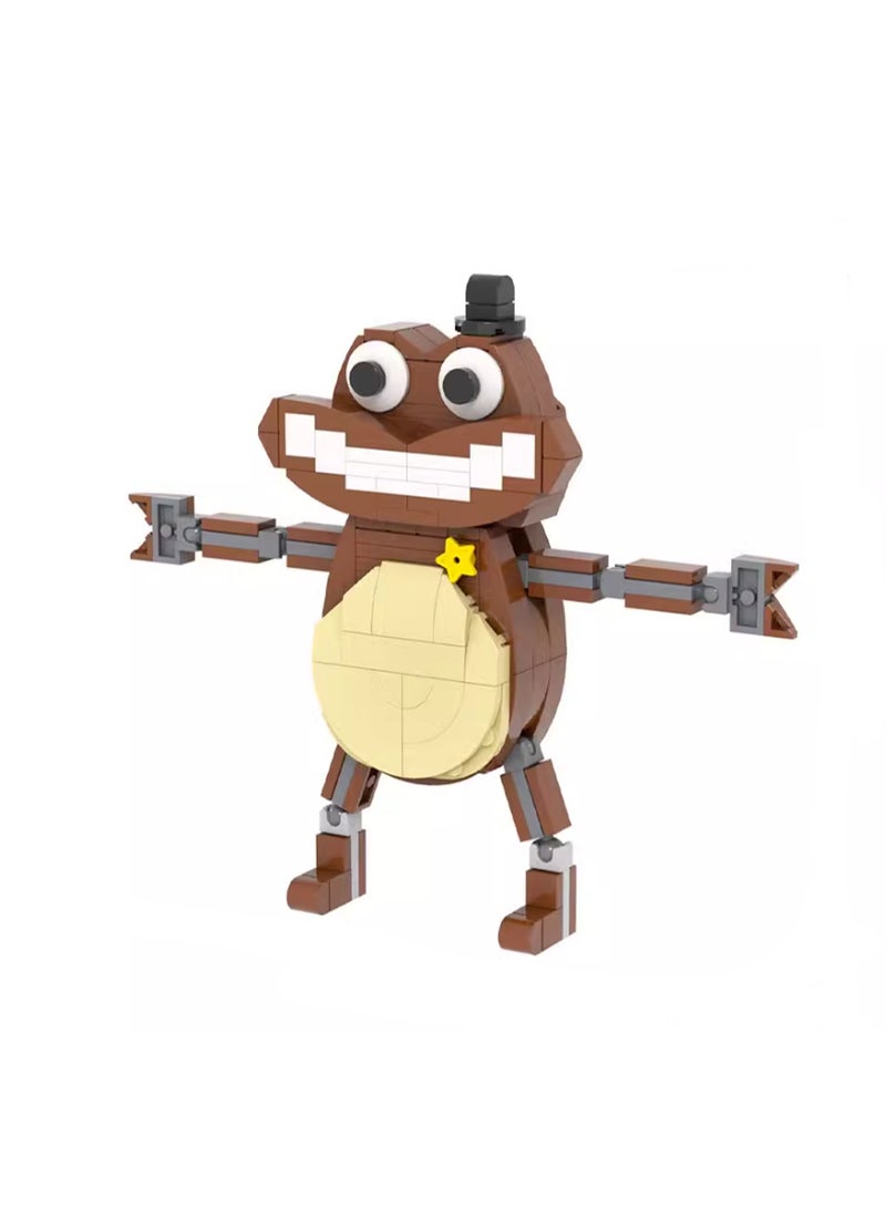 Children's Self-assembly Small Particle Toy Building Blocks Brown Class Model Hand-made Creative Plug-in Toys - Image 1