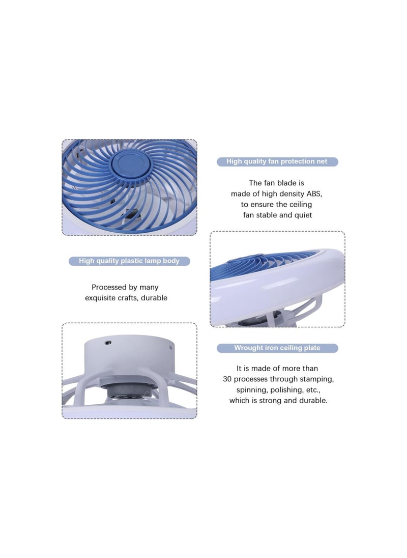 Modern Ceiling Fan Light with Remote Control,LED Lamp Dimmable for Bedroom Office