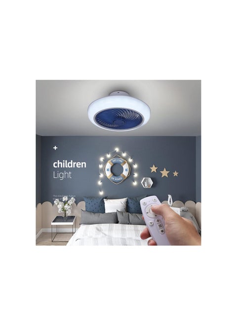 Modern Ceiling Fan Light with Remote Control,LED Lamp Dimmable for Bedroom Office