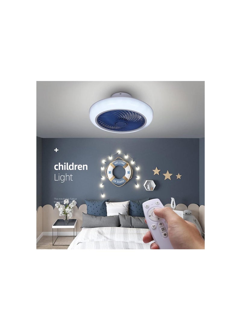 Modern Ceiling Fan Light with Remote Control,LED Lamp Dimmable for Bedroom Office