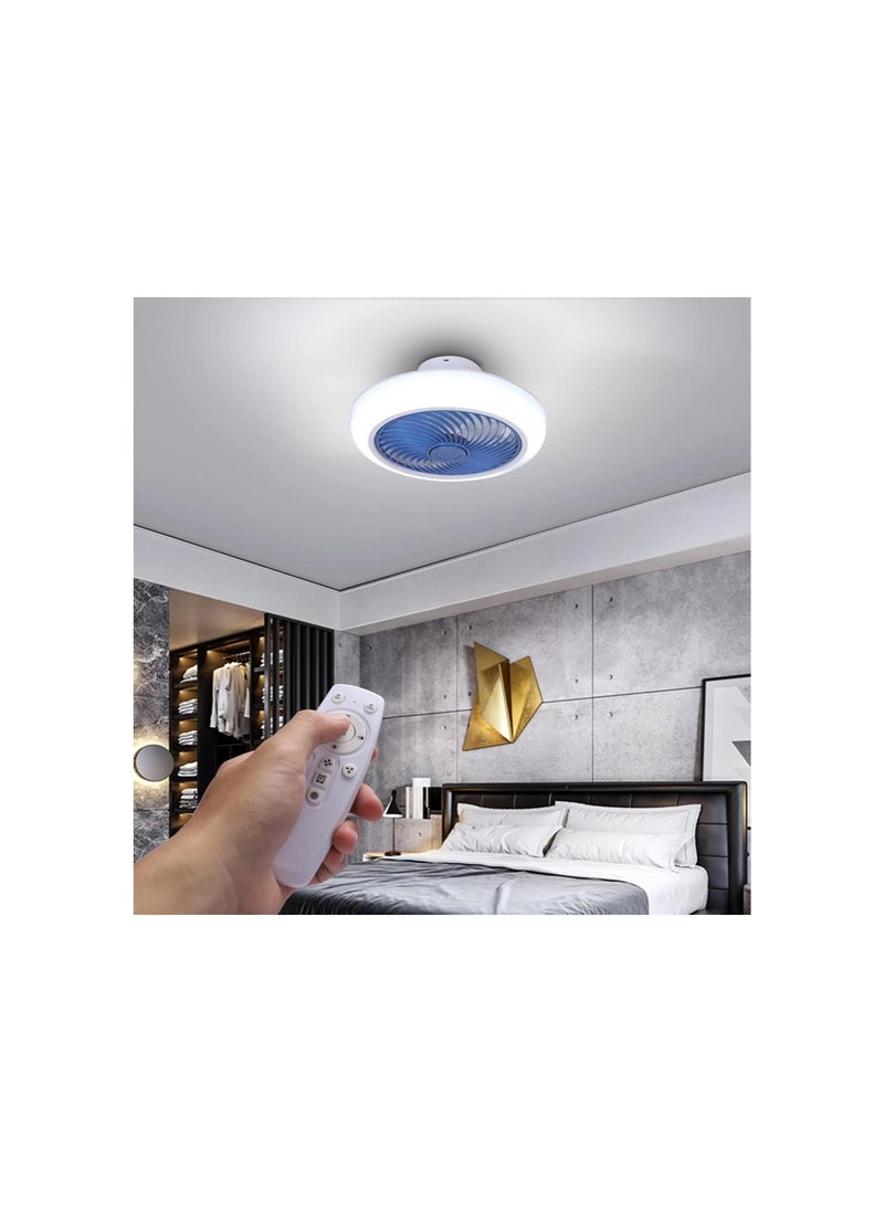 Modern Ceiling Fan Light with Remote Control,LED Lamp Dimmable for Bedroom Office