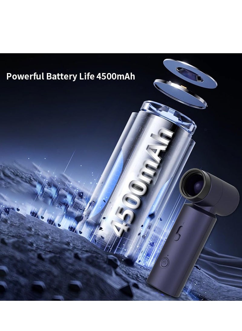Beauenty Jet Dry Blower 80000RPM Portable Electric Air Duster Super Jet Fan with 4 Gears Adjustable 4500mAh Type C Rechargeable Cordless Air Blower for Car Keyboard Camping Inflation and BBQ Blue - Image 3