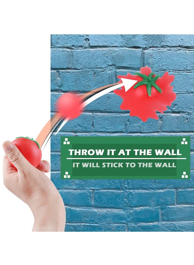 Excefore Squisheez Tomatoes Stress Toys, 9 Pcs Stress Relief  Balls, Squishies Fun Toy for Children, Anxiety Reducer Sensory Play, Tension Relief for Adults, Unique Tomatoes Stress Ball - Image 2