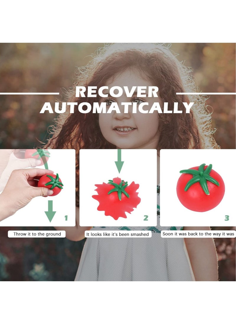 Excefore Squisheez Tomatoes Stress Toys, 9 Pcs Stress Relief  Balls, Squishies Fun Toy for Children, Anxiety Reducer Sensory Play, Tension Relief for Adults, Unique Tomatoes Stress Ball - Image 3