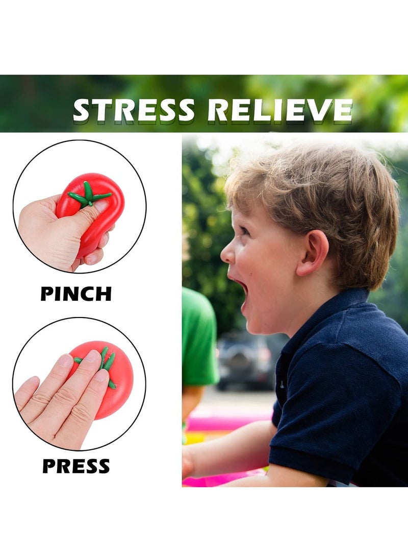 Excefore Squisheez Tomatoes Stress Toys, 9 Pcs Stress Relief  Balls, Squishies Fun Toy for Children, Anxiety Reducer Sensory Play, Tension Relief for Adults, Unique Tomatoes Stress Ball - Image 4