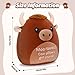 AGIFTMIND 12 inch Cute Highland Cow Stuffed Animals Soft Cow Plush Pillow with Motivational Message for Adults Birthday Decorations Brown - Image 4