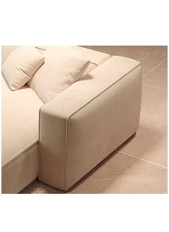KARNAK Karnak Molly U Shape Sofa for a Modern Lounge and Cozy Corner Linen Fabric Beige  - Image 3