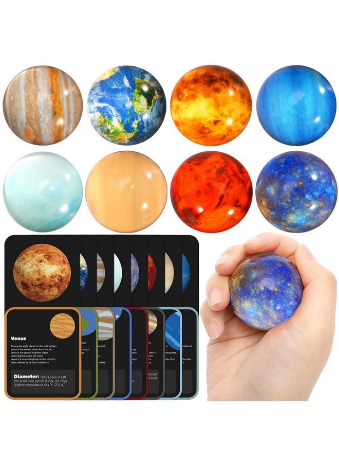 Pllieay 16Pcs Solar System For Kids Solar System Planets Toys For Kidsspace Solar System Eight Planets Bouncy Balls+Planetary Flashcards For Kids Party Favors Educational Toys Space Toys For Kids - Image 1