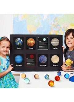 Pllieay 16Pcs Solar System For Kids Solar System Planets Toys For Kidsspace Solar System Eight Planets Bouncy Balls+Planetary Flashcards For Kids Party Favors Educational Toys Space Toys For Kids  - Image 4