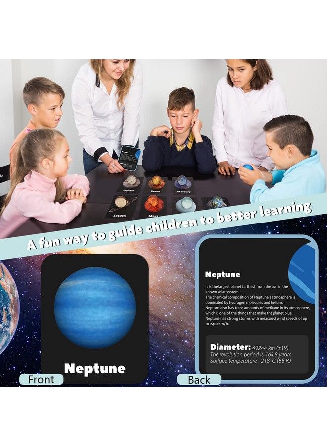 Pllieay 16Pcs Solar System For Kids Solar System Planets Toys For Kidsspace Solar System Eight Planets Bouncy Balls+Planetary Flashcards For Kids Party Favors Educational Toys Space Toys For Kids - Image 3