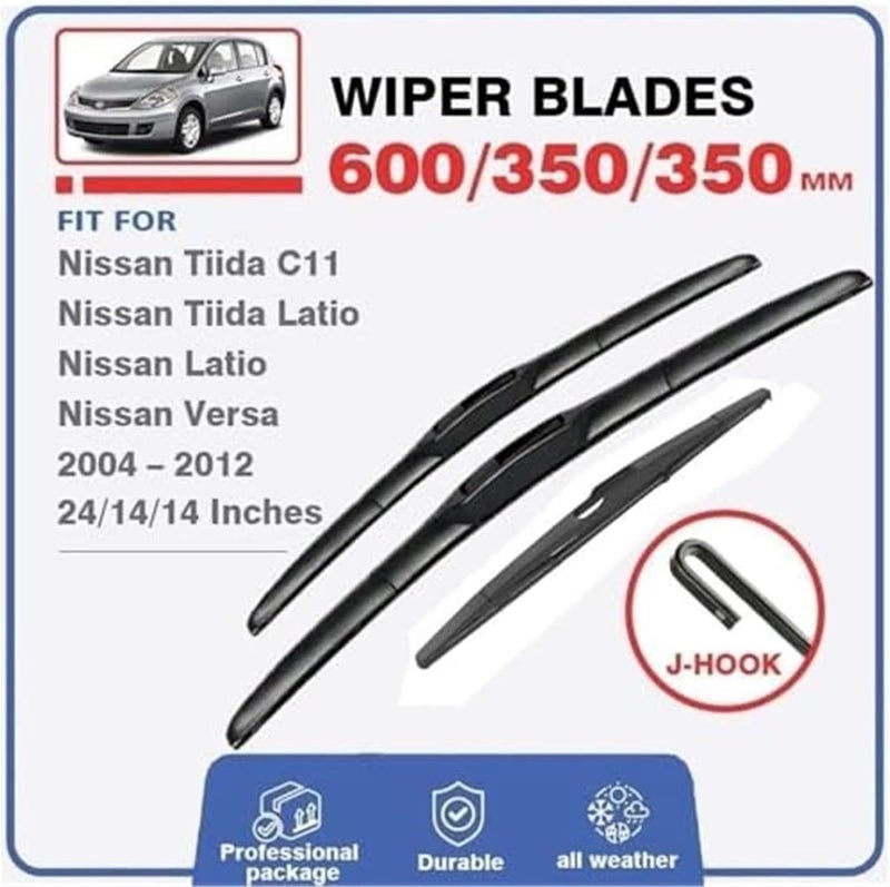 Wiper Blade Set for Nissan Tiida C11 - Image 4