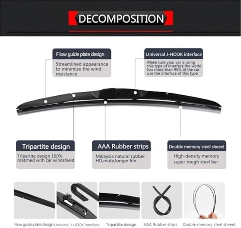 Wiper Blade Set for Nissan Tiida C11 - Image 2