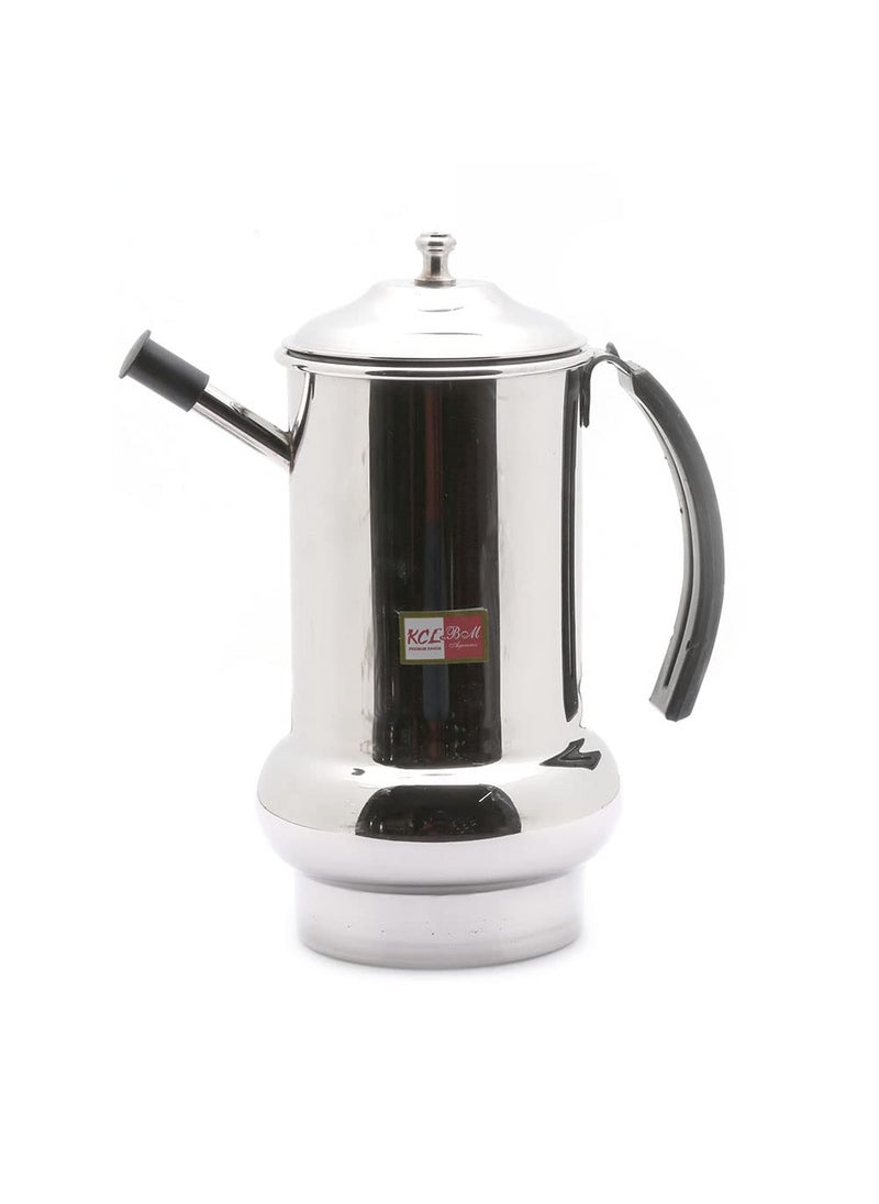 KCL KCL Stainless Steel - Glamour Oil Dispenser with Nozzle | Perfect for Olive Oil, Canola Oil, Ghee & Vinegar | Leak Proof & Easy Flow | Drip Free Spout | 1000 ML Capacity | Must Have Kitchen Essential  - Image 1