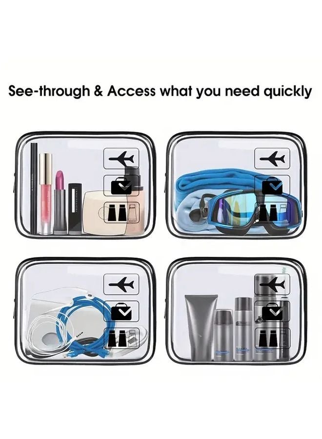 TSA Approved Clear Toiletry Bag Durable PVC Travel Organizer With Zipper 1pc - Image 2