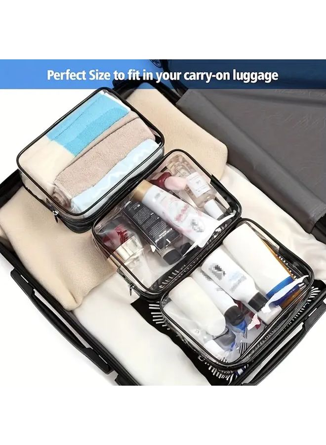 TSA Approved Clear Toiletry Bag Durable PVC Travel Organizer With Zipper 1pc - Image 5