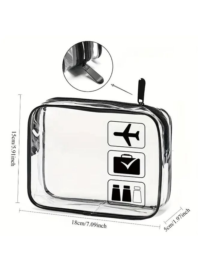 TSA Approved Clear Toiletry Bag Durable PVC Travel Organizer With Zipper 1pc - Image 4