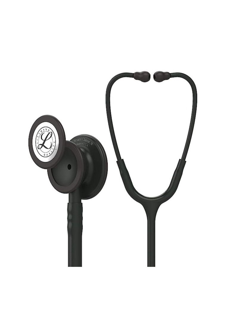 3M Littmann - سماعة الطبيب 3M™ Littmann® Classic III™، إصدار أسود، قطعة صدرية، أنبوب أسود، 27 بوصة، 5803 - Image 1