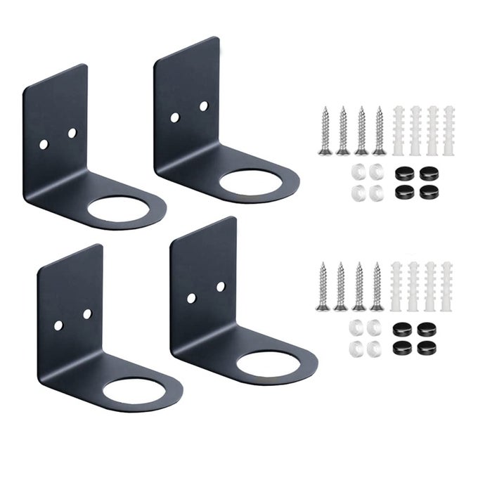 SOAP DISPENSER WALL MOUNT 4PC SHOWER SHAMPOO DISPENSER HOLE FOR 106IN KITCHEN SOAP DISPENSER PUMP BLACK HANGER LOTION CONTAINER FOR KITCHEN BATHROOM 106IN BLACK