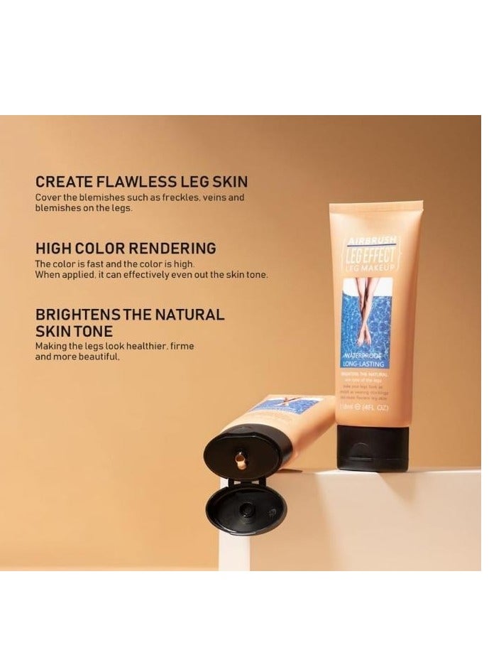 OceAura Leg Makeup Lotion, Airbrush Legs, Body Makeup Foundation, Waterproof, No Transfer, Leg and Body Scar Cover Makeup for Tattoo Cover Up, Long Last Body Foundation, 30g Wheet Color - Image 5