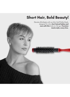 Beauté Secrets Beauté Secrets Small Round Brush for Blow Drying, 0.75 Inch Mini Hard Bristle Quiff Roller Brush Curling Brush Wooden Handle Nylon Bristles Styling Hair Brush for Curling, Short Hair,Thin Hair (0.75 Inch | 19 mm)  - Image 3