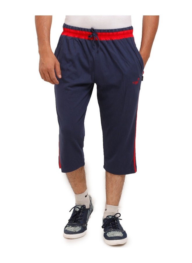 Vego - Vego Mens Cotton Three By Fourth, 3/4, Capri, Three Quarter Ink Blue Regular - Image 1
