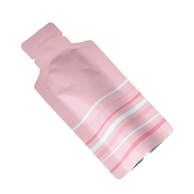 PABCK 100 Pcs Disposable Open Up Mylar Storage Bags Cosmetic Shampoo Liquid Containers Sample Pouch Heat Seal Foil Bag Travel Use Packets for Toiletries Skincare Lotion (Pink, 1.97x4.33 inch) - Image 2