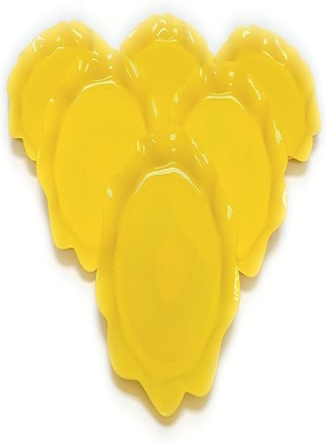 Mintra Home Reusable Bowls and Plates 6pk - Lotus Collection (Yellow, Plate 6pk - (7.5inW))