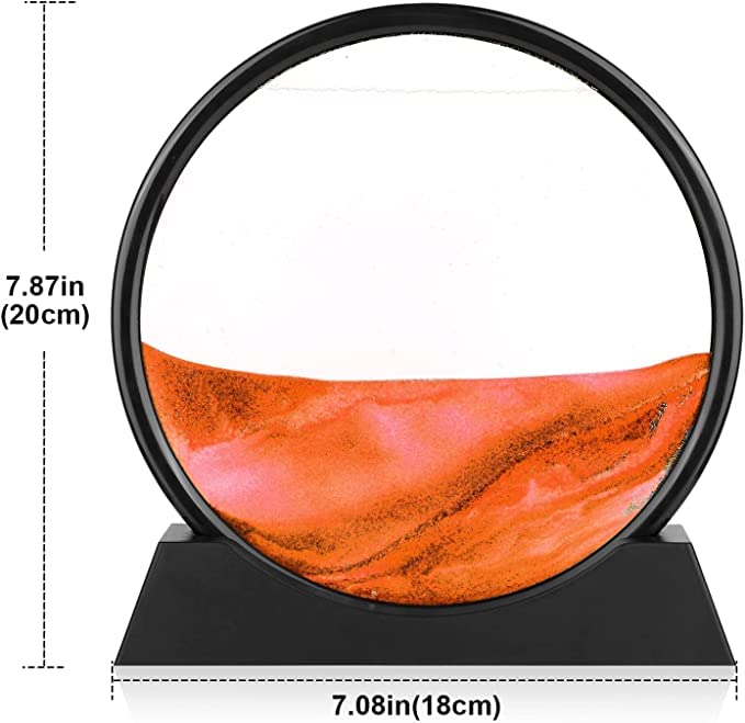 Zinnia Moving Sands capes, Moving Sand Art, Quicksand Art Painting, 3D Natural Landscape Showpiece,Moving Sands Capes - Image 3