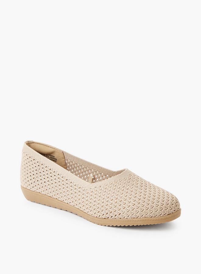 Flora Bella By Shoexpress Women Knit Textured Ballerina Shoes - Image 2