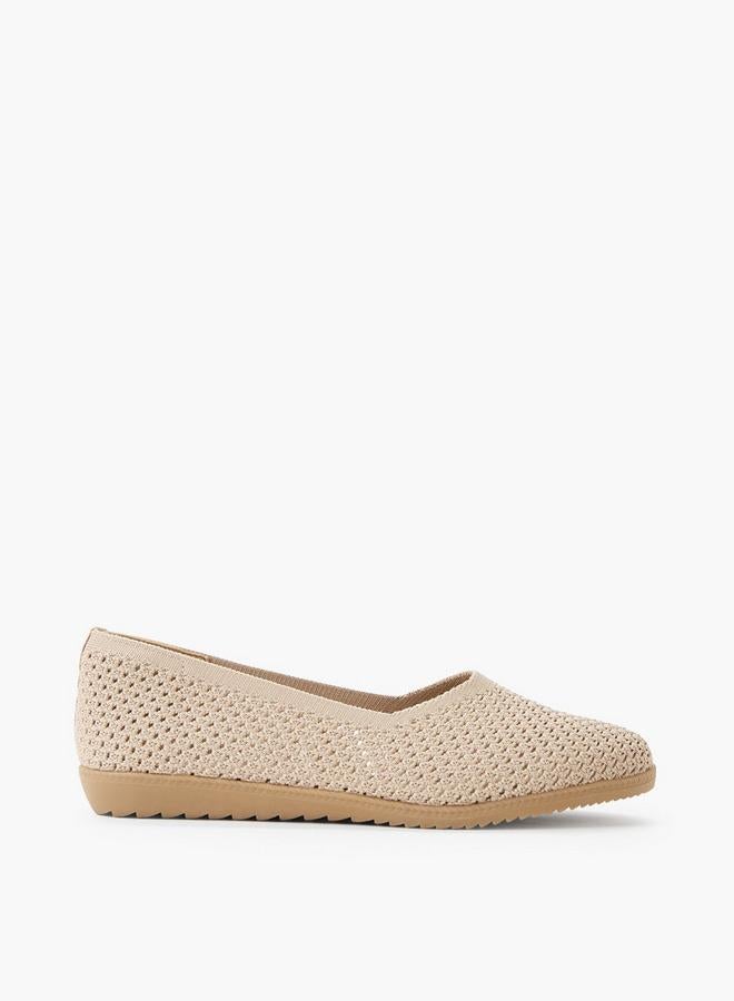 Flora Bella By Shoexpress Women Knit Textured Ballerina Shoes - Image 3