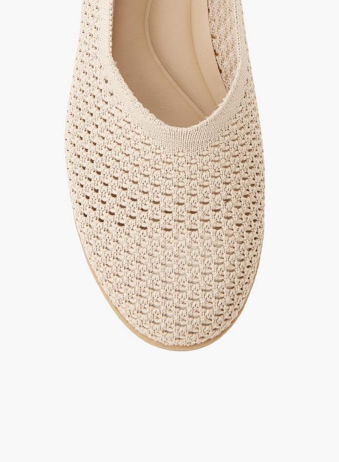 Flora Bella By Shoexpress Women Knit Textured Ballerina Shoes - Image 5
