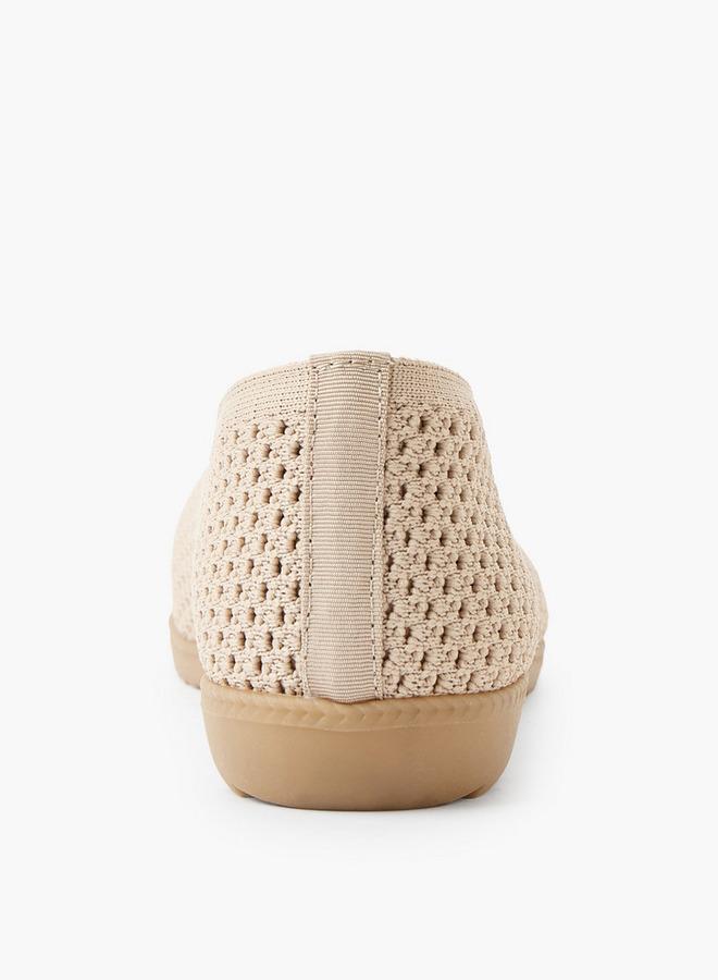 Flora Bella By Shoexpress Women Knit Textured Ballerina Shoes - Image 4