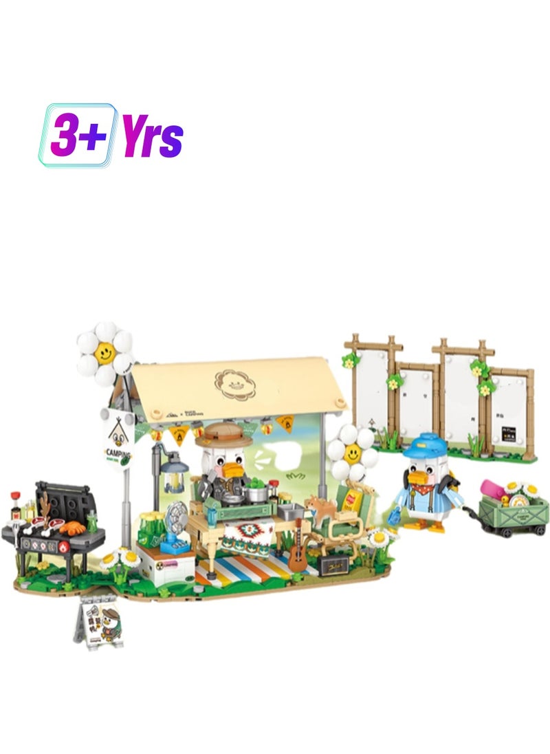1120pcs Tent Camping Model Set Building Blocks Creative Diy Simulation Collection Building Assembly Toys Children Adult Home Decorations  - Image 1