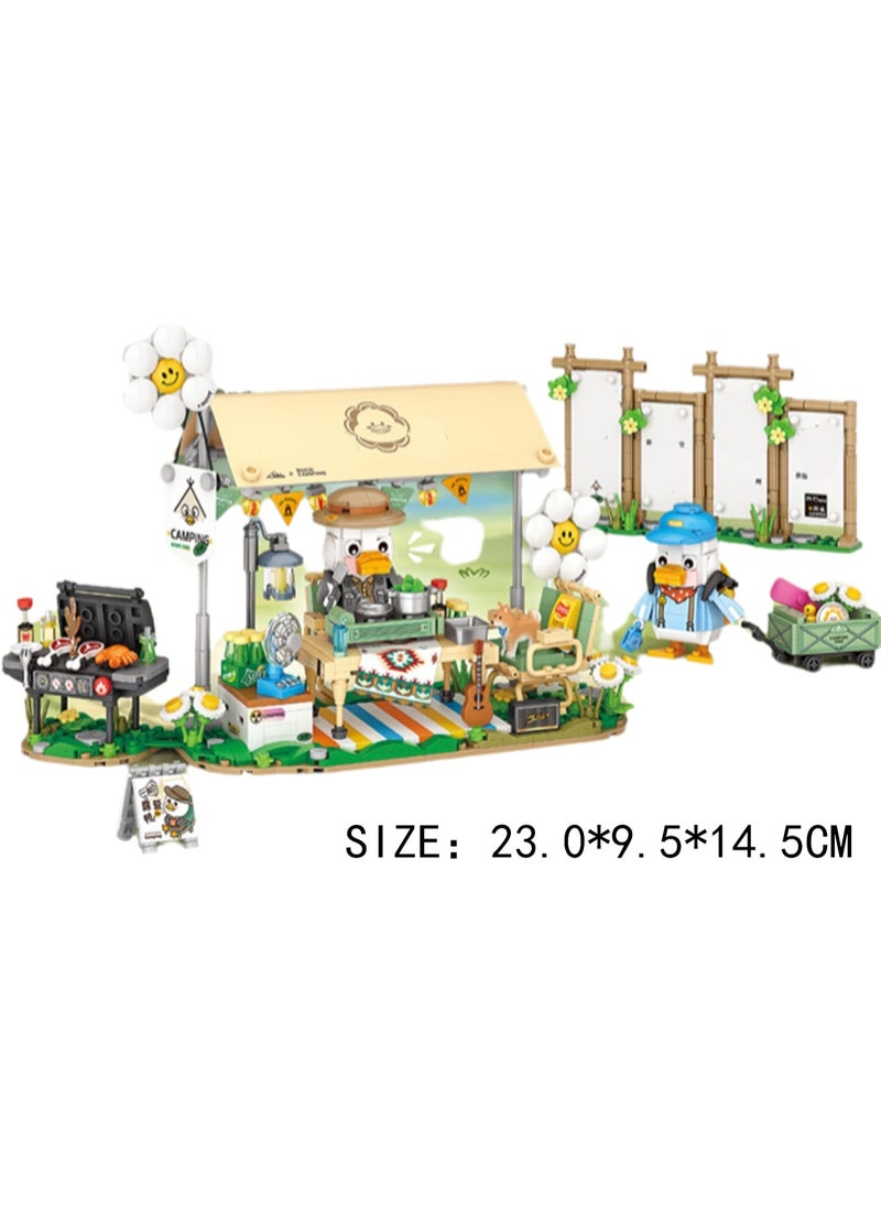1120pcs Tent Camping Model Set Building Blocks Creative Diy Simulation Collection Building Assembly Toys Children Adult Home Decorations  - Image 2