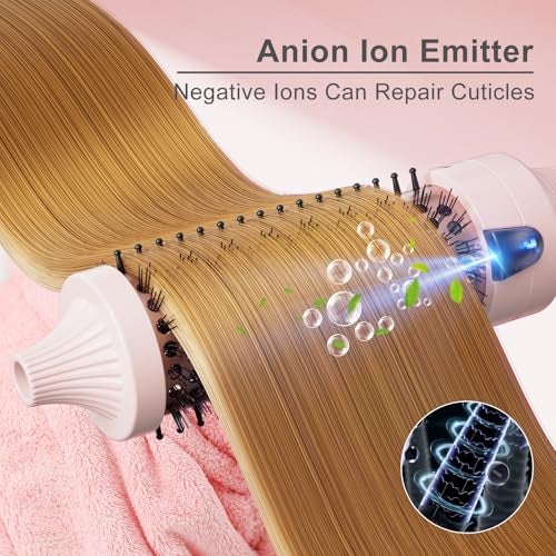 K&K 1.5 Inch Ceramic Tourmaline Ionic Curling Brush Volumizer - Hot Brush Creates Root Volume & Loose Curls, Volume Curls, Hair Styling Tool - Image 2