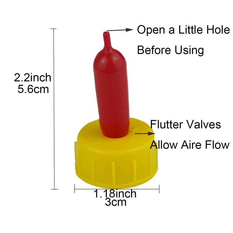 Weilan Small Animal Milk Drink Nipples with Flutter Valves Soft Rubber Cow Calf Milk Drinking Nipple for Goats Lambs Sheep Piglet Screw On Soda Bottle,15Pieces - Image 2