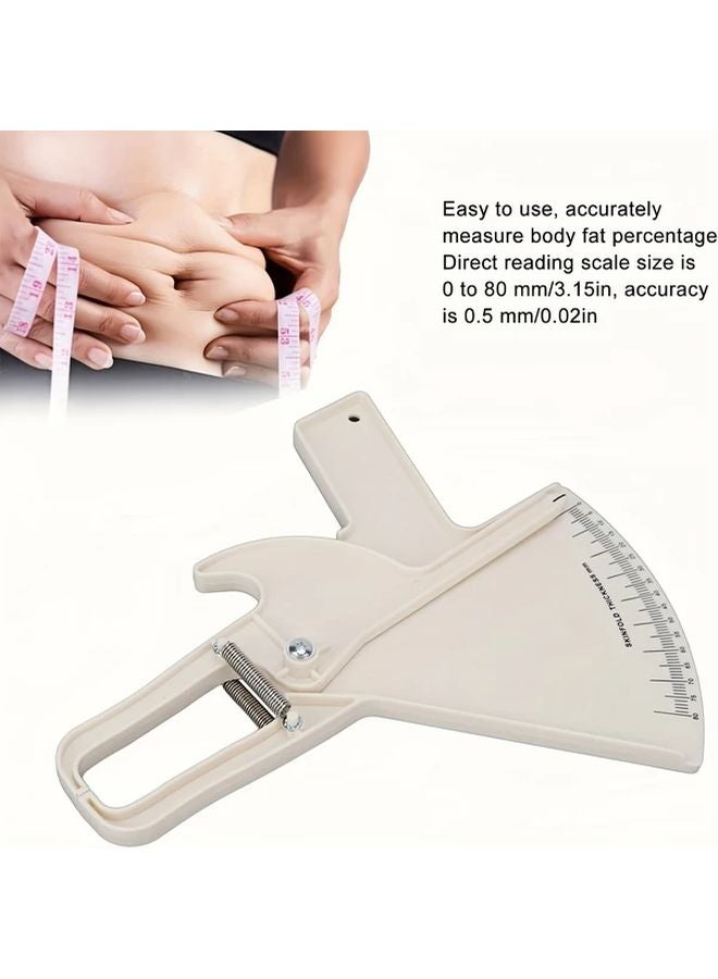 Black Professional Double Spring Pleat Calipers Body Fat Tape Measure - Image 3