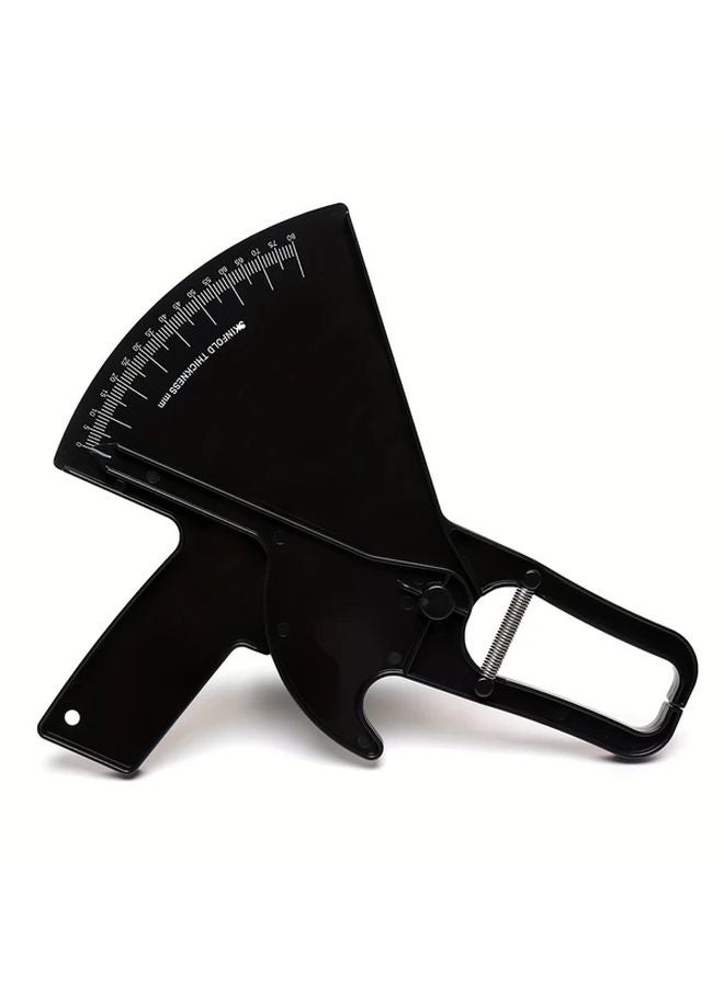 Black Professional Double Spring Pleat Calipers Body Fat Tape Measure - Image 1