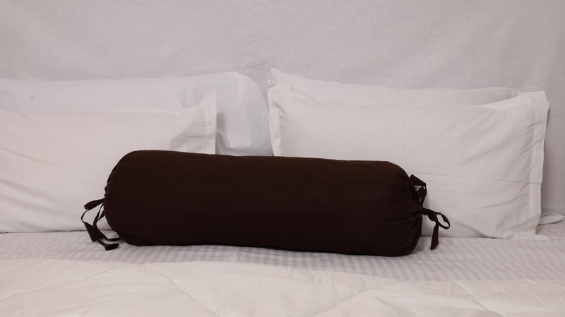 Saffron Quilted Bolster Pillow Cover (Mustard, 8" Diameter x24 Long (20 cm x 60 cm)) - Image 2