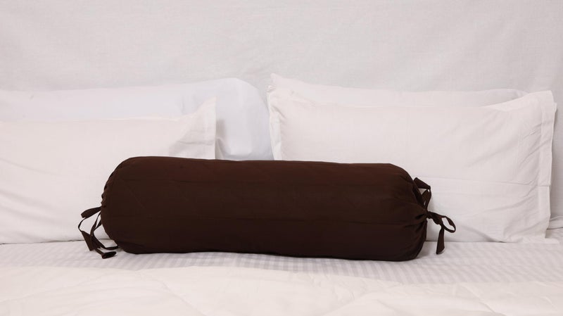 Saffron Quilted Bolster Pillow Cover (Mustard, 8" Diameter x24 Long (20 cm x 60 cm)) - Image 3