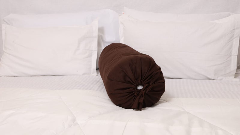 Saffron Quilted Bolster Pillow Cover (Mustard, 8" Diameter x24 Long (20 cm x 60 cm)) - Image 4