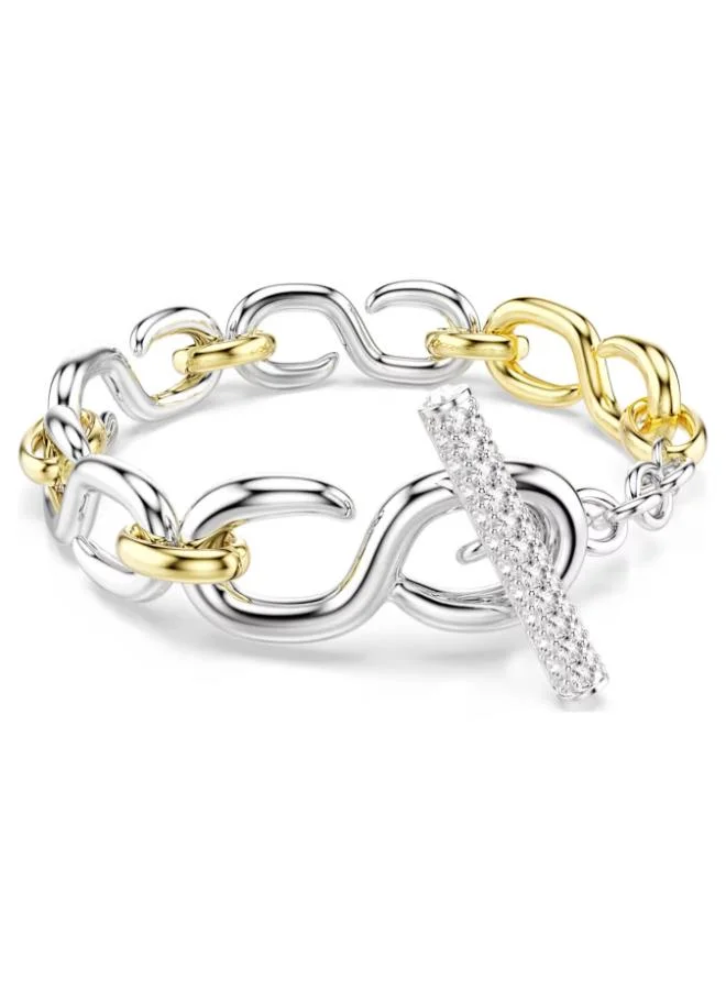 Dextera Large Crystal T-Bar Bracelet (Mixed Plating)