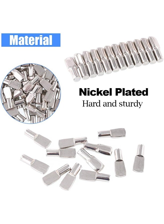 5mm Shelf Pegs Pins,60 Pieces Cabinet Furniture Spoon Shape Support Pegs for Shelves Nickel Plated - Image 3