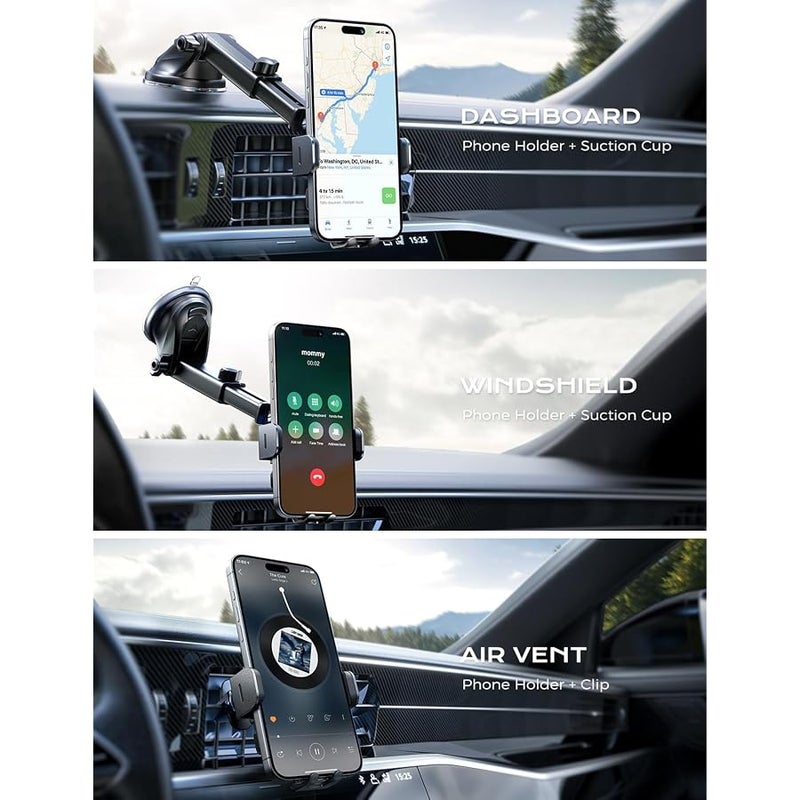 CHGeek Wireless Car Charger, 15W Fast Charging Auto Clamping Car Charger Phone Mount Phone Holder fit for iPhone 14 13 12 11 Pro Max Xs, Samsung Galaxy S23 Ultra S22 S21 S20, S10+ S9+ Note 9, etc - Image 3