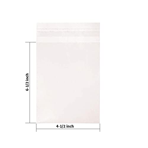 KoberrLi Cellophane Bags 4½ x 6½-inch Clear Cello Cookie Self Adhesive Resealable Bags 100Pcs for Candy Cookies Cards - Image 2